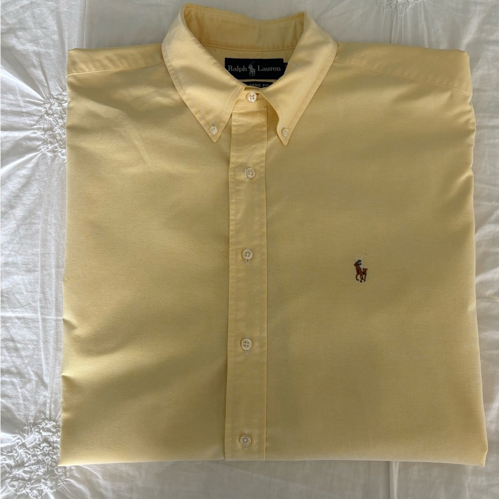 Ralph Lauren Yellow Oxford Button Down Shirt